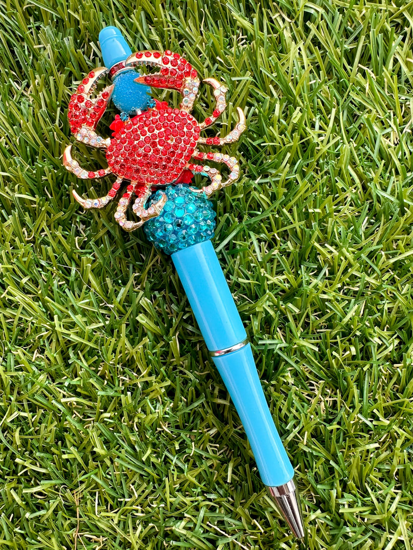 Rhinestone Red Crab Pen