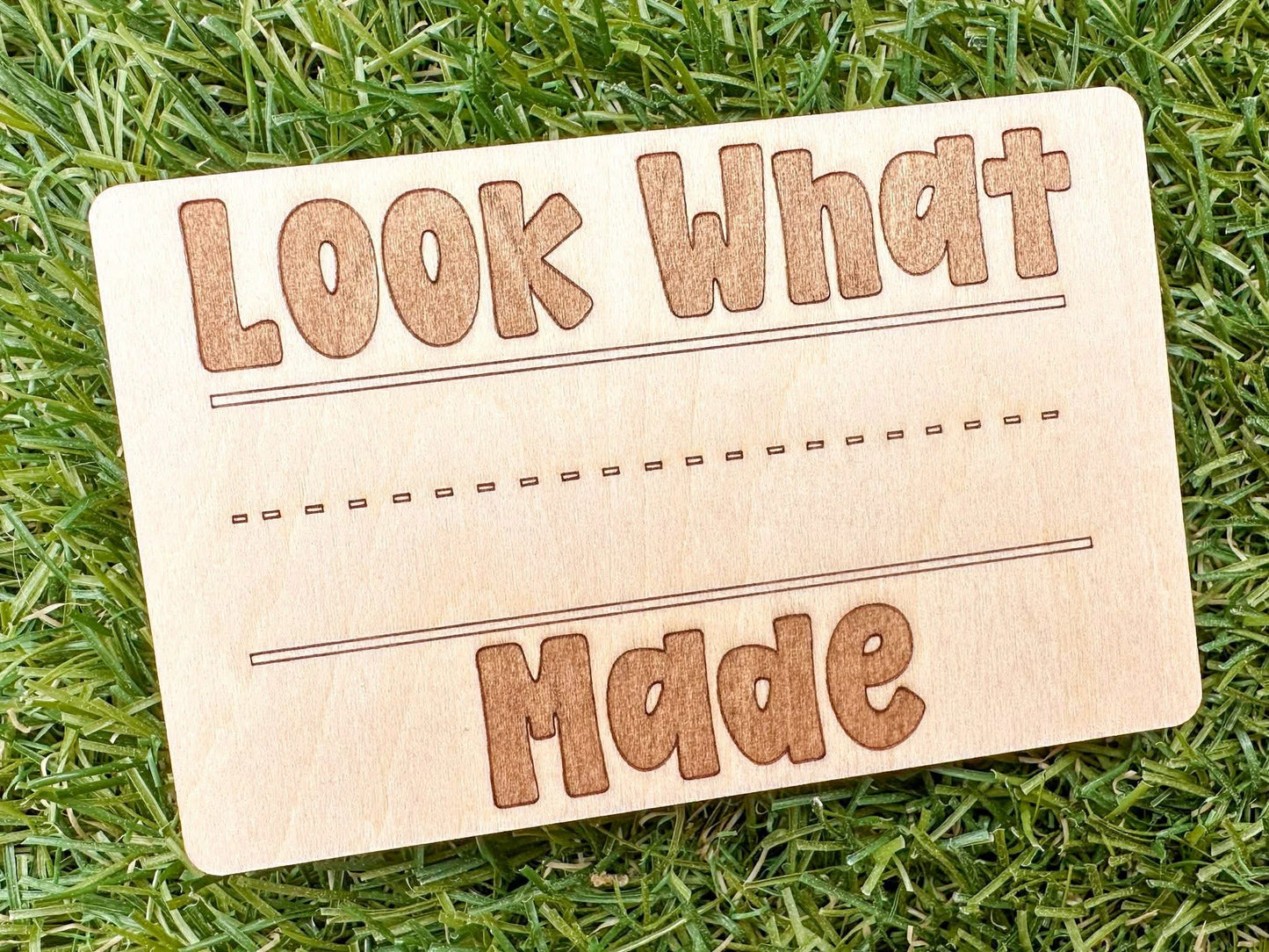 "Look What (write your name) Made" Personalized Artwork Magnet