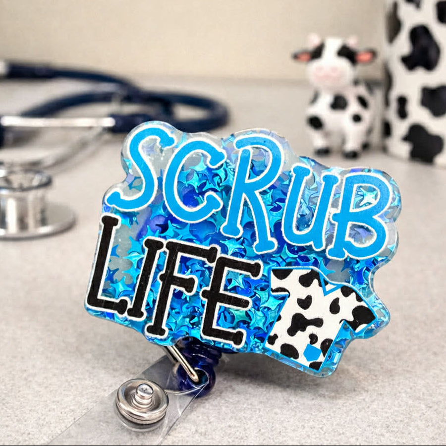 Scrub Life (blue) Badge Reel