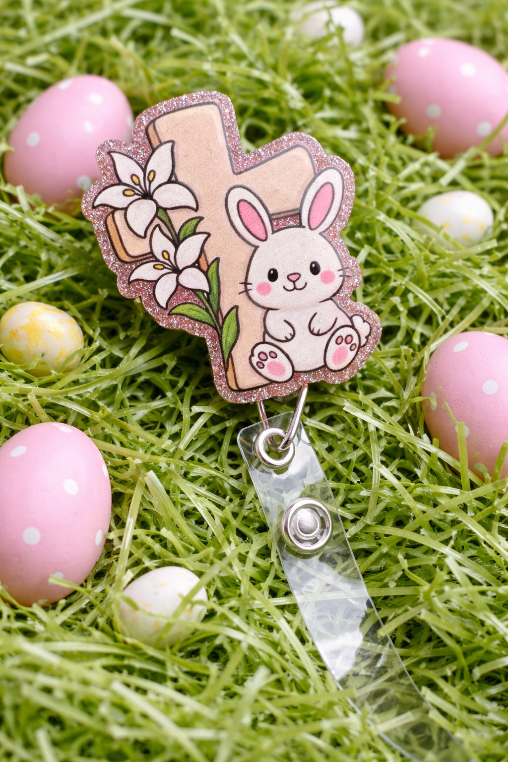 Religious Rabbit Badge Reel