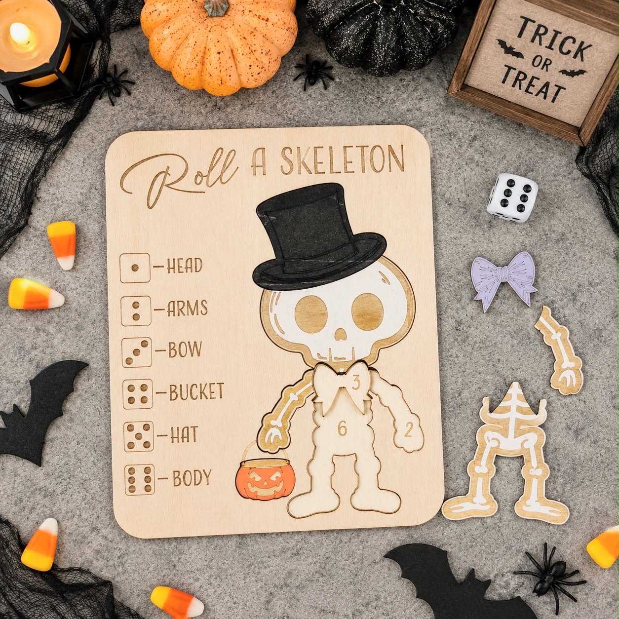 Roll-A-Skeleton Game