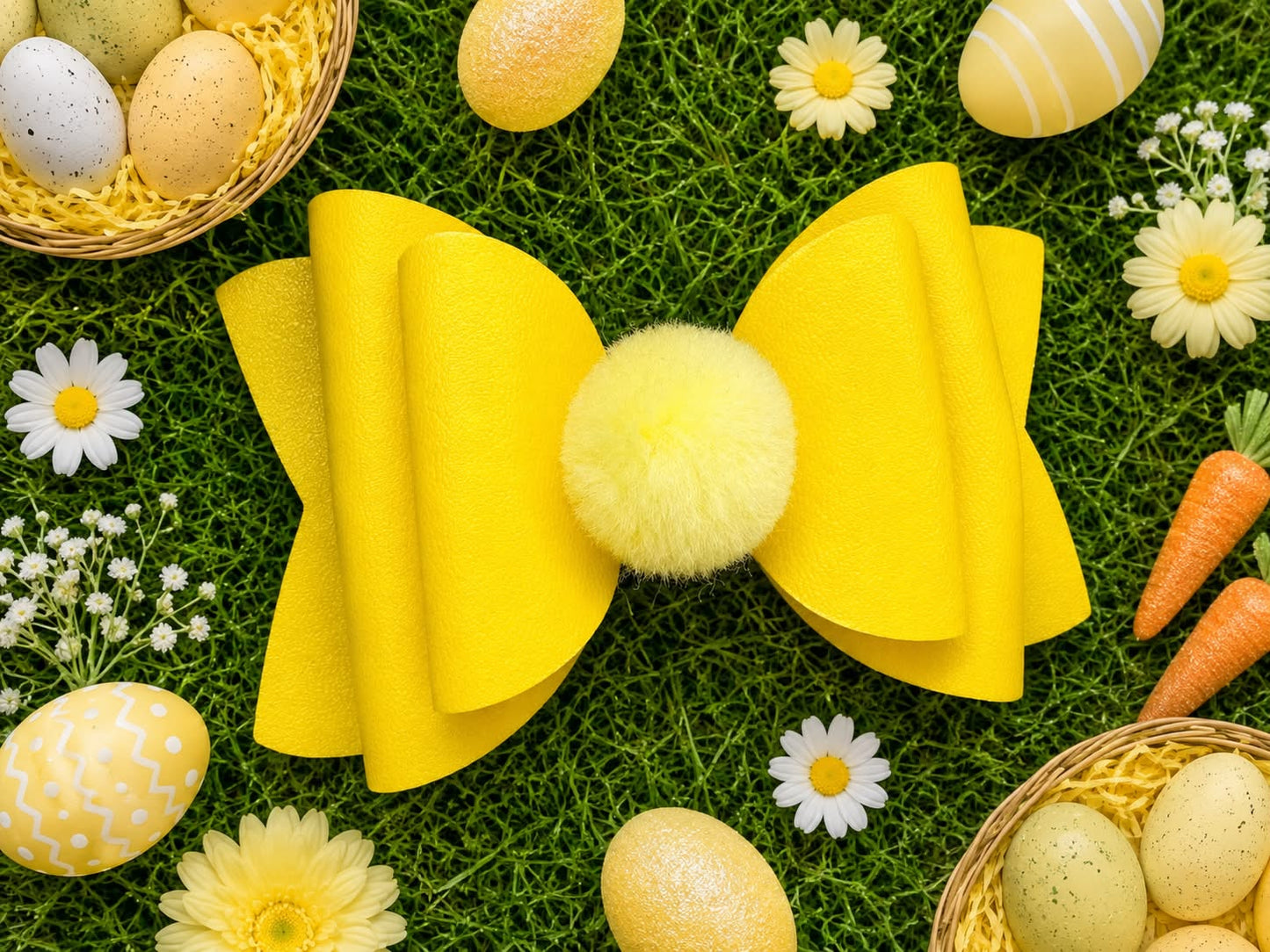 Yellow Puff Hairbow