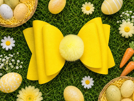 Yellow Puff Hairbow