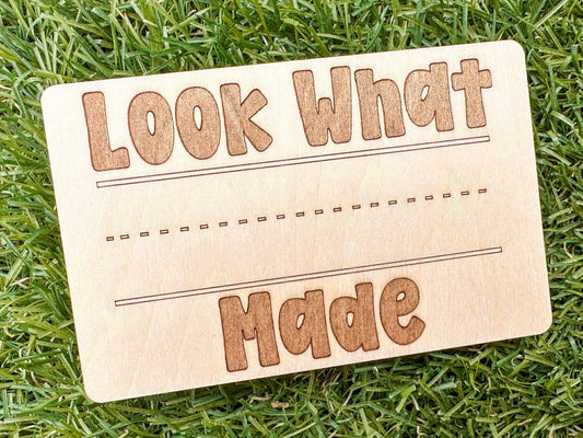 "Look What (write your name) Made" Personalized Artwork Magnet