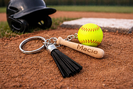Softball Keychain