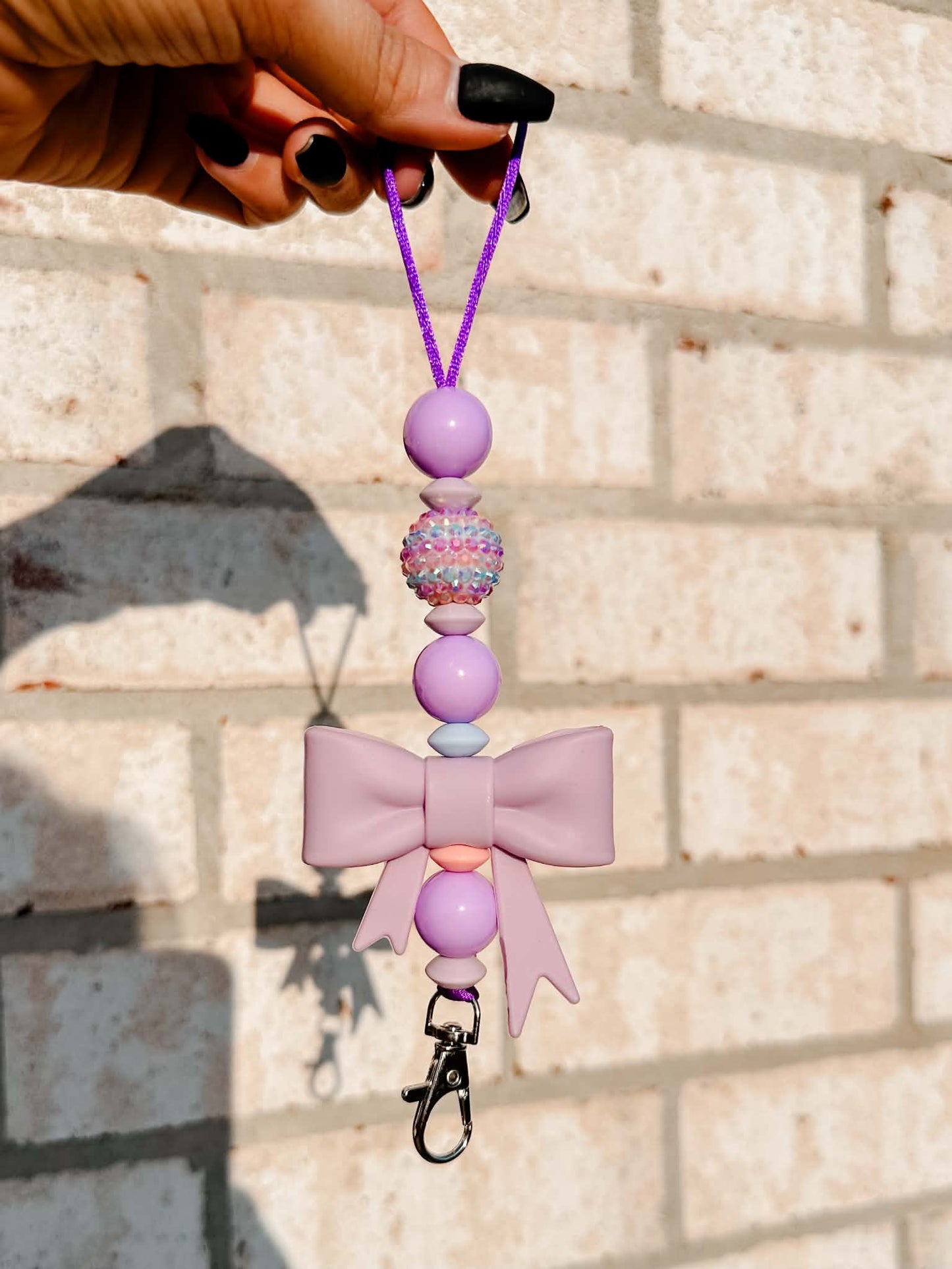 Purple Bow Freshie Hanger