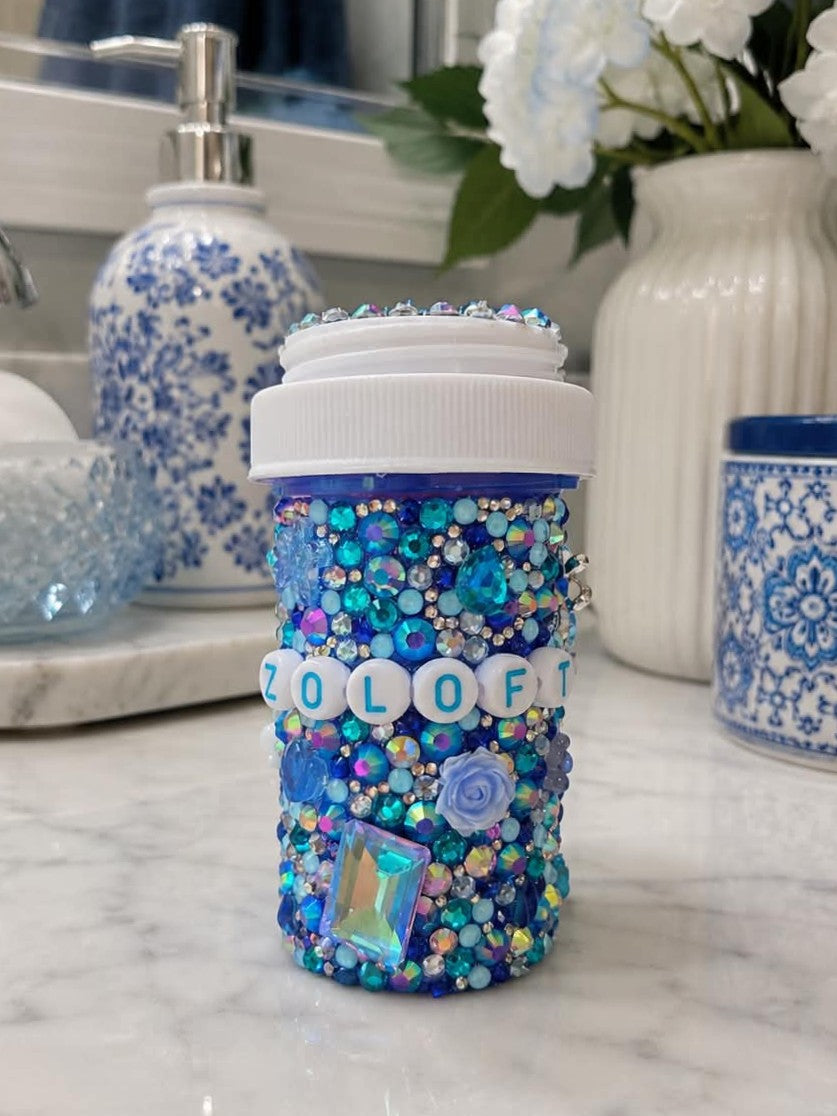 Custom Bling Medicine Bottle