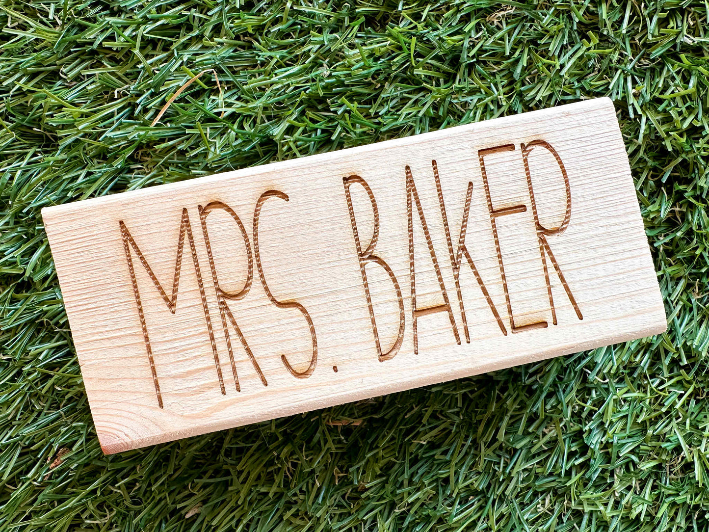 Engraved Teacher Name Eraser