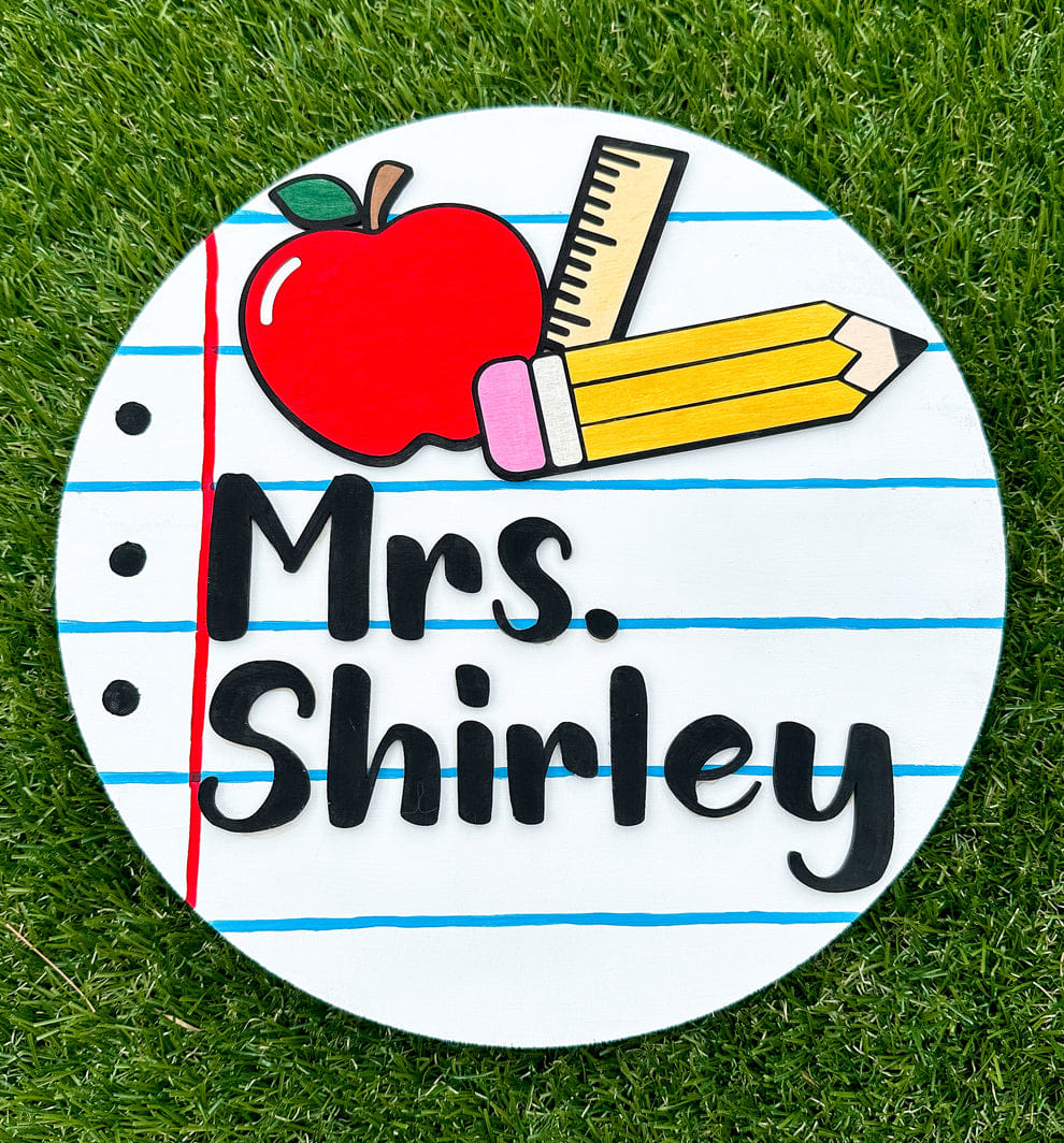 Custom Round Front Door Sign