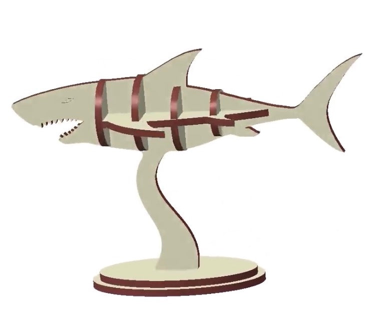 3D Wooden Puzzle-Shark