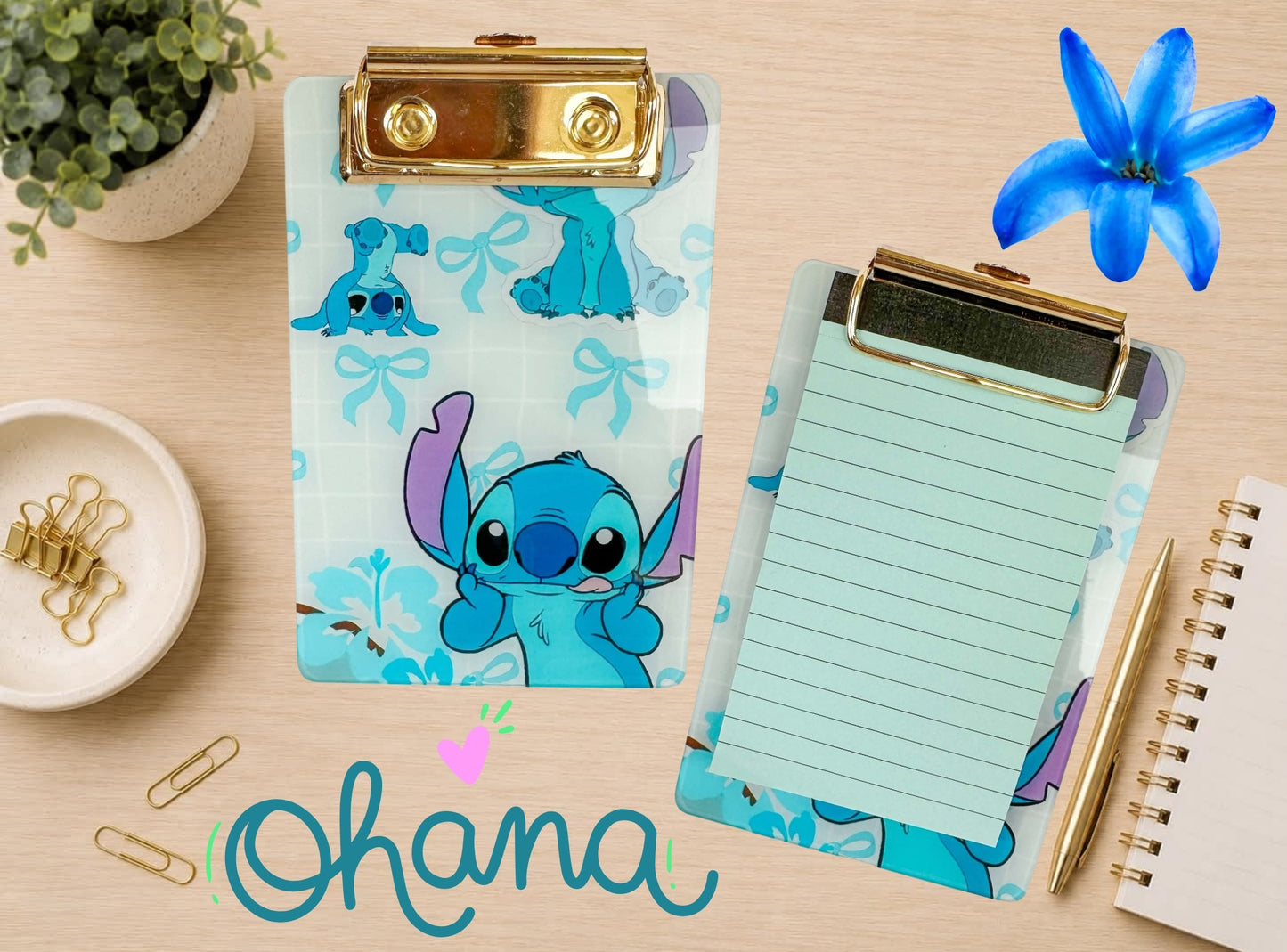 Blue Alien Clipboard with Notepad
