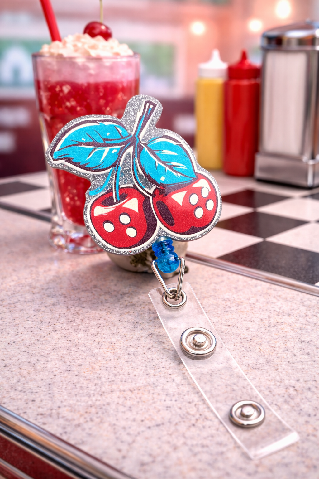 Cherry Dice Badge Reel