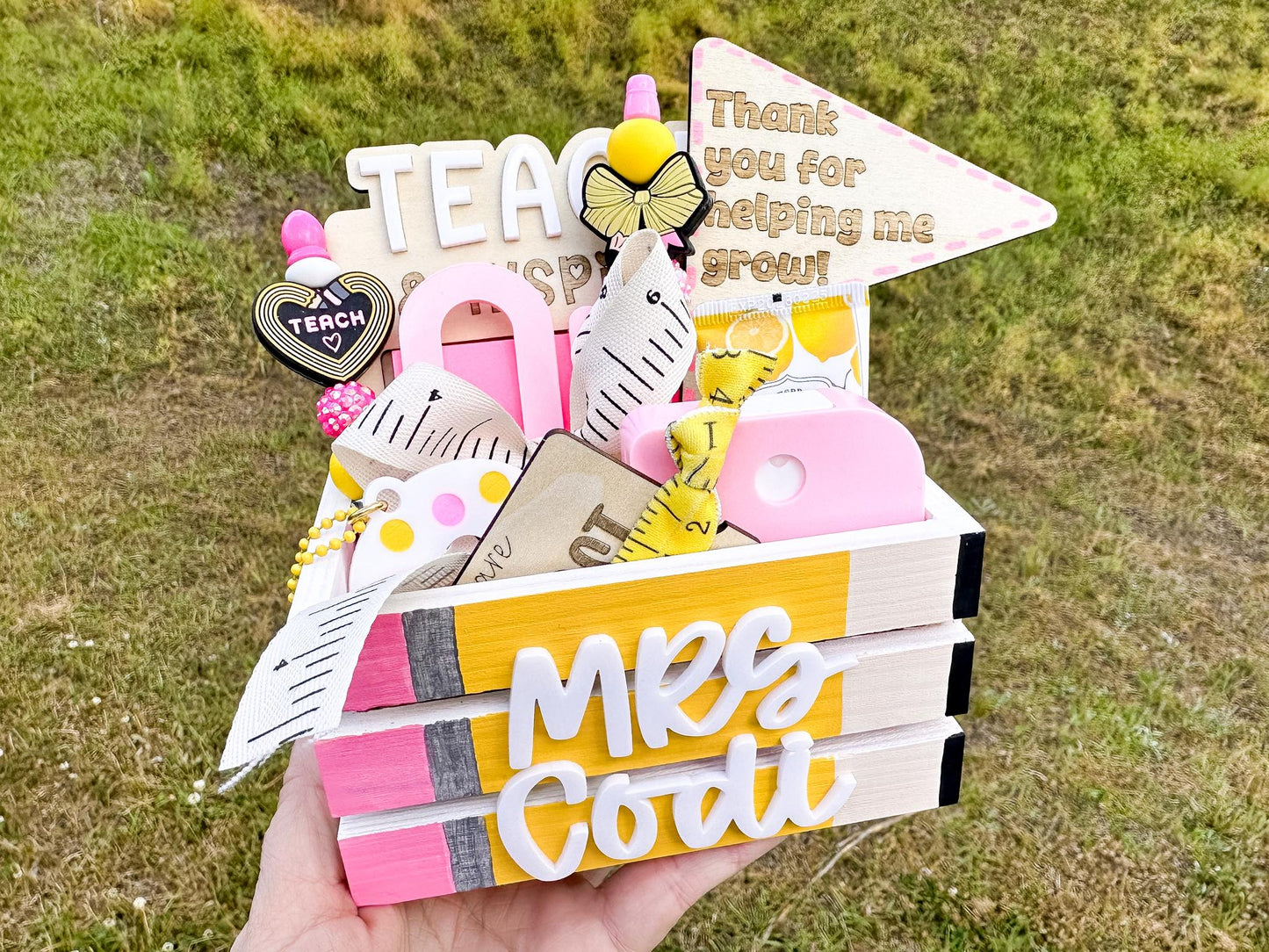Customized Female Teacher Crates