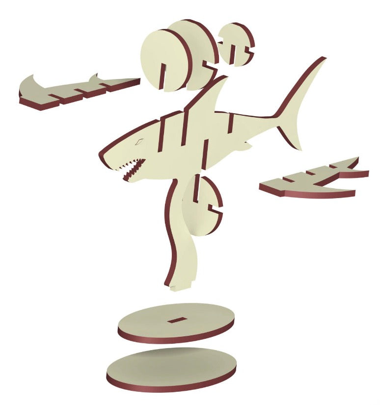 3D Wooden Puzzle-Shark