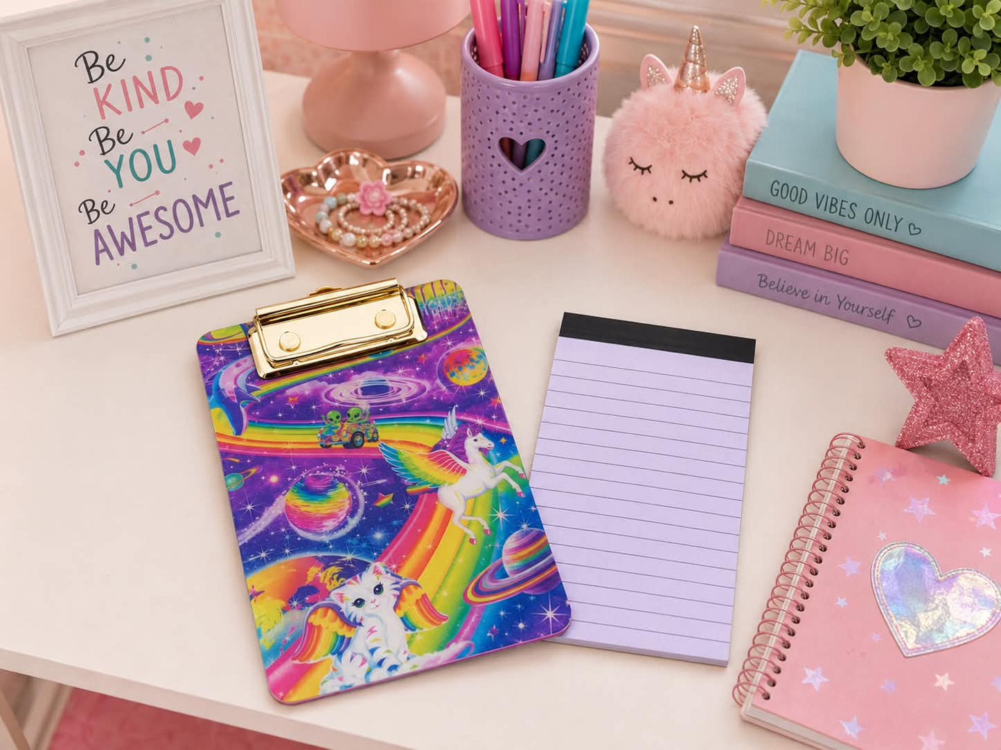 Lisa Frank Acrylic Mini Clipboard with Notepad