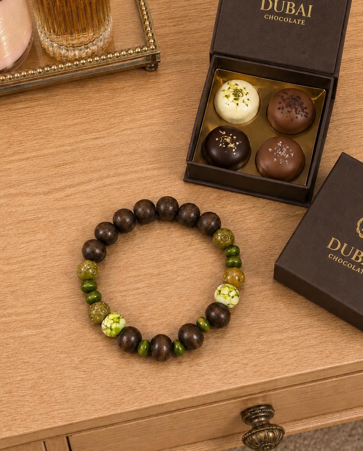 Aurora's Collection-Dubai Chocolate Inspired Bracelet