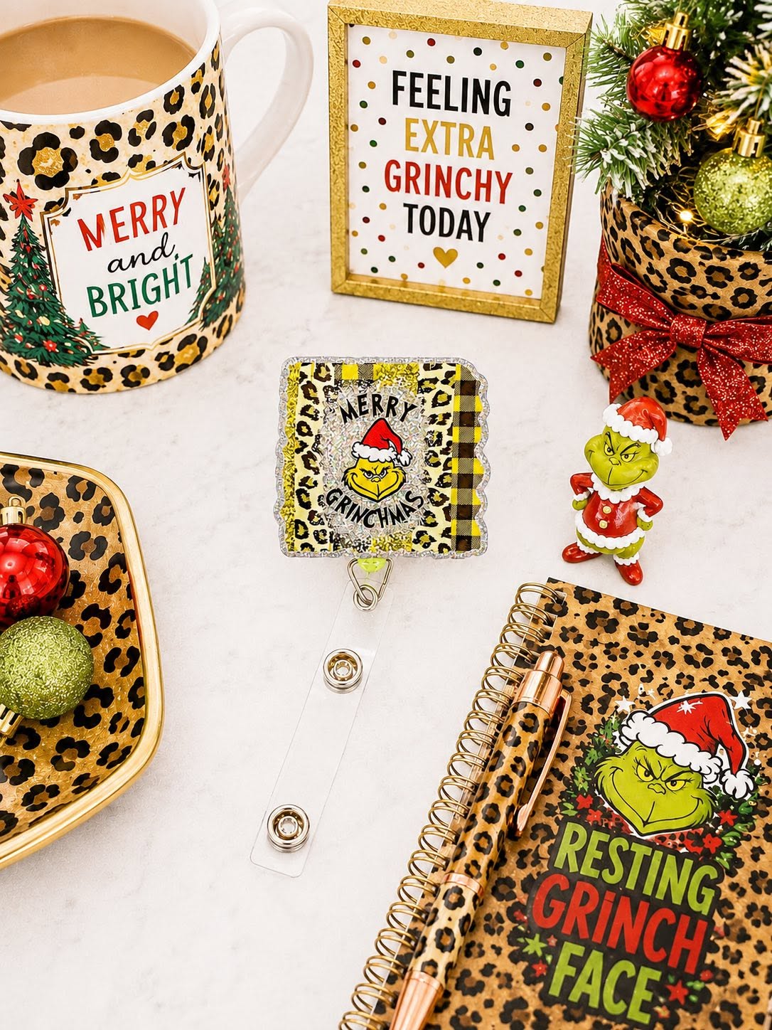 Grouchy Green Man Badge Reel