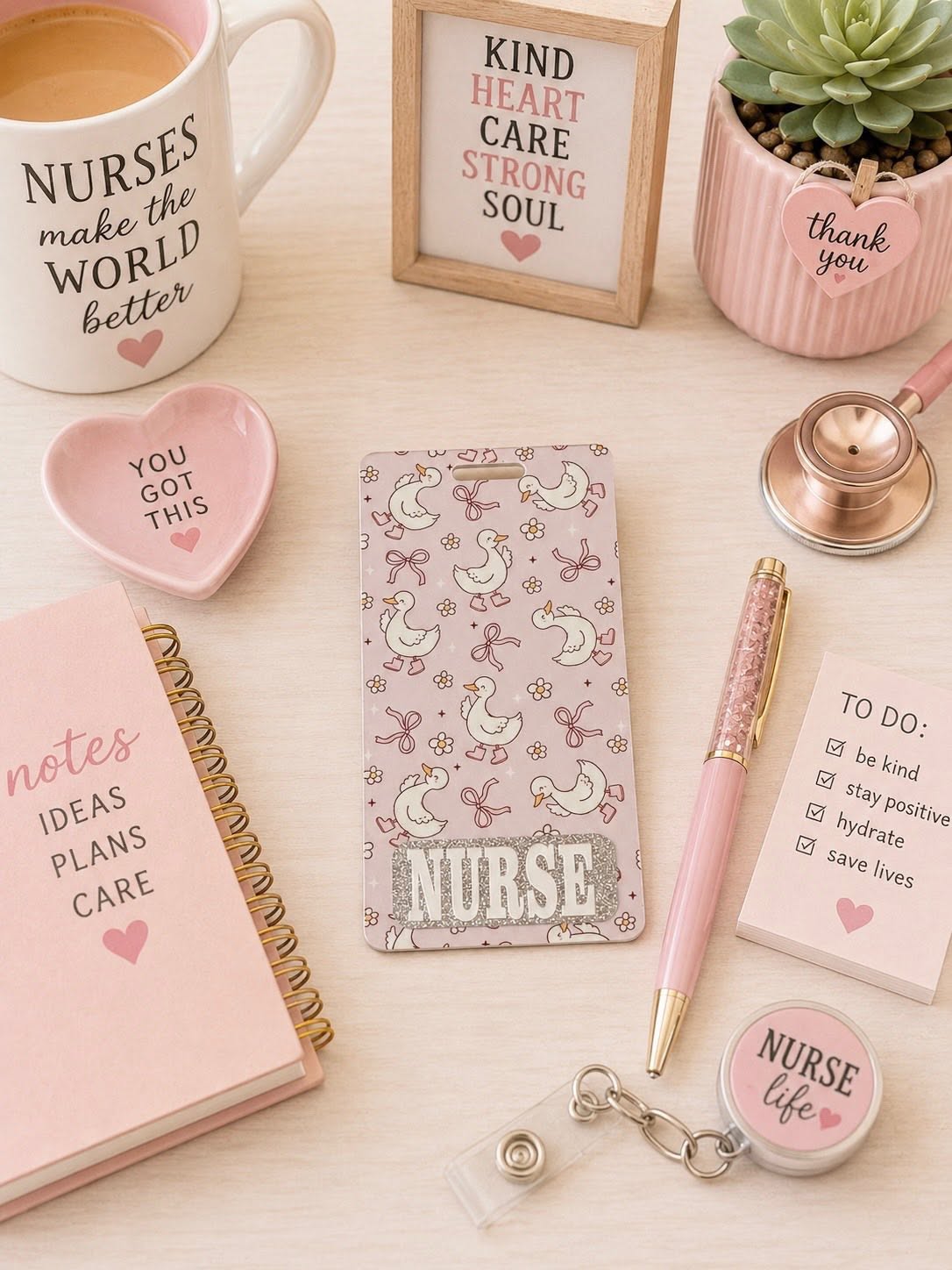 Coquette Geese Badge Buddy-Nurse