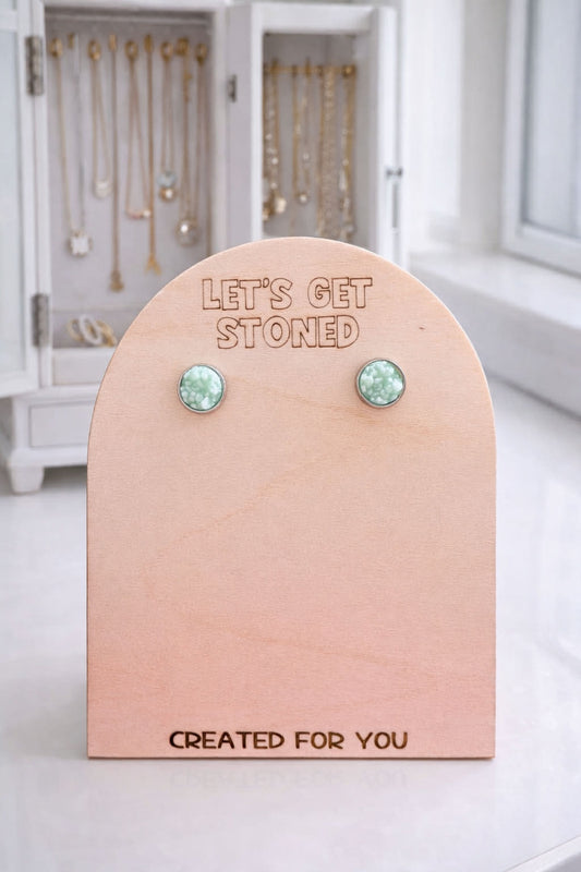 Teal Druzy Studs
