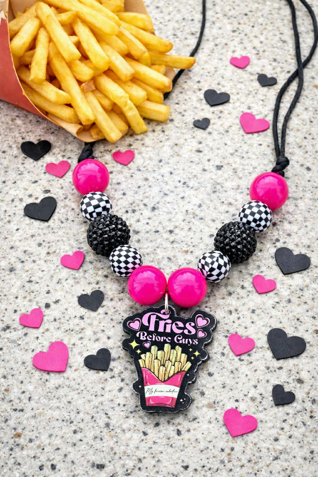 Fries Before Guys Bubblegum Necklace