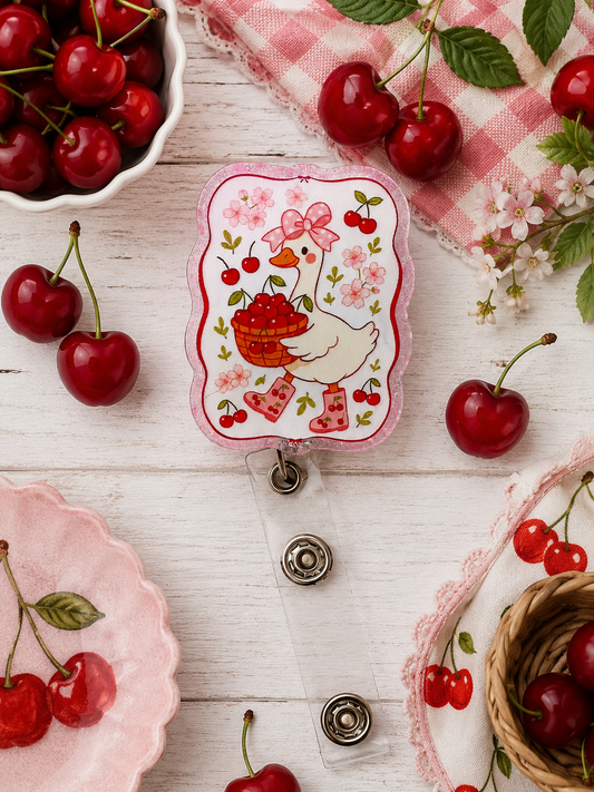 Cherry Goose Badge Reel