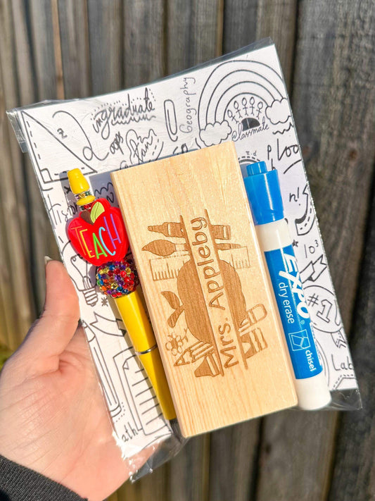 Teacher Eraser & Pen Bundle