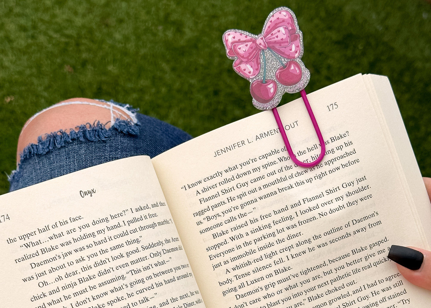 Bow Cherries Jumbo Paperclip/Bookmark