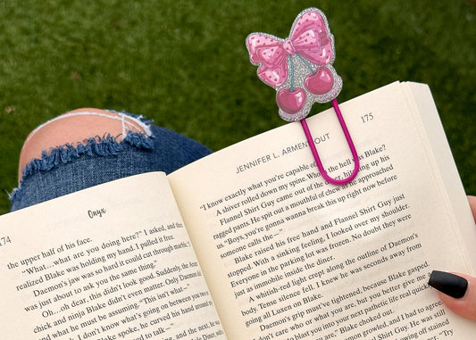 Bow Cherries Jumbo Paperclip/Bookmark