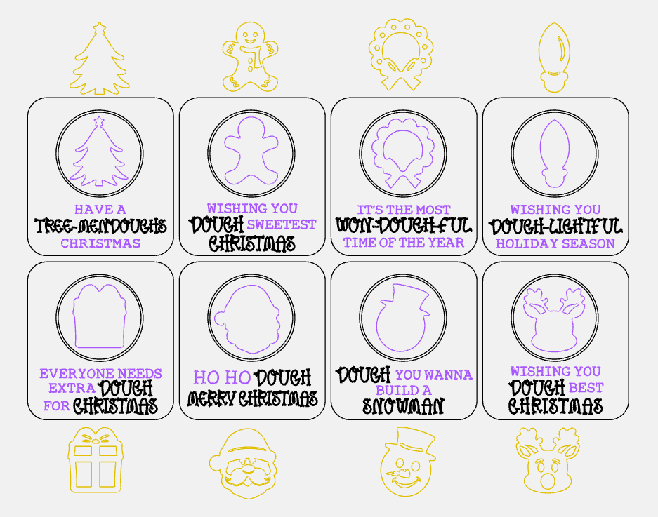 Christmas Playdo Stamps