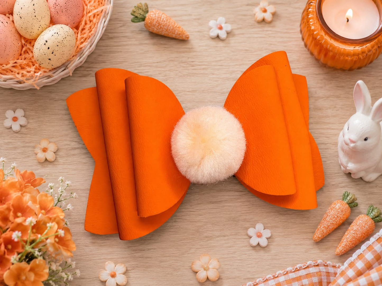 Orange Puff Hairbow