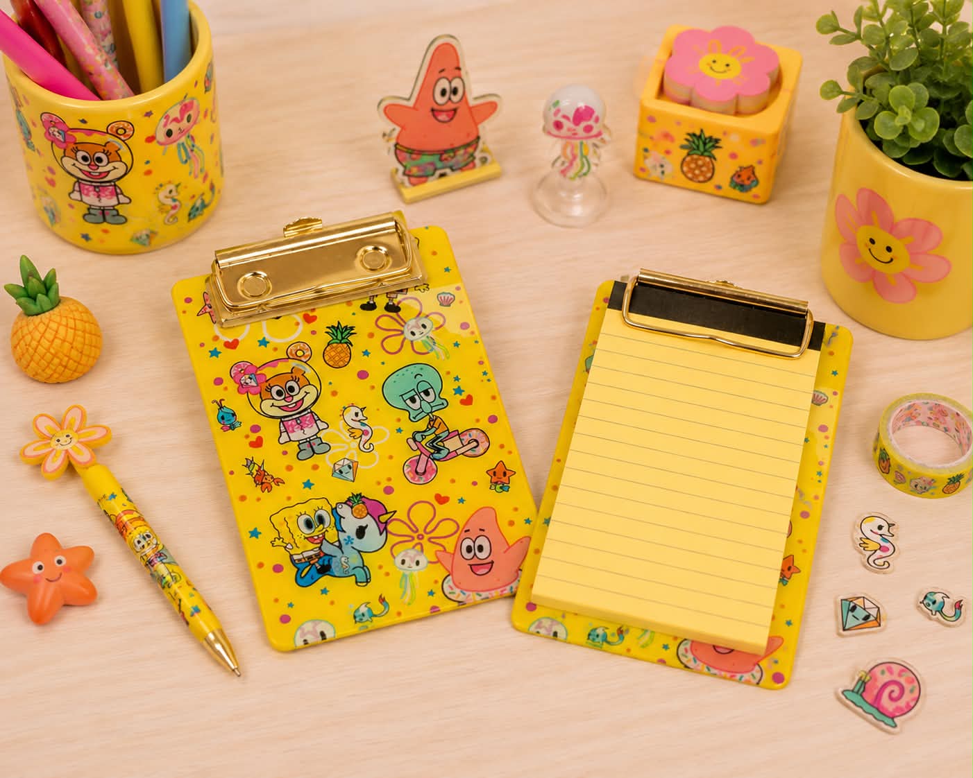Bikini Bottom Acrylic Clipboard with Notepad