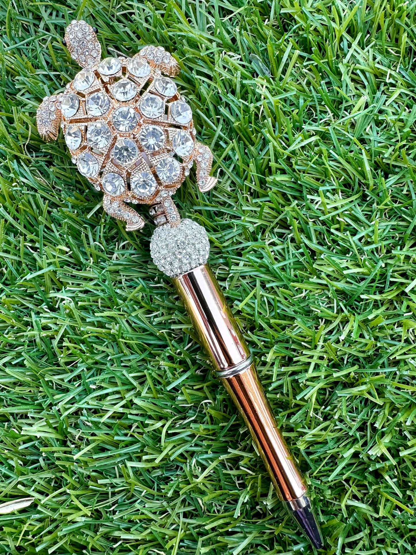 Sparkly Turtle Beaded Pen