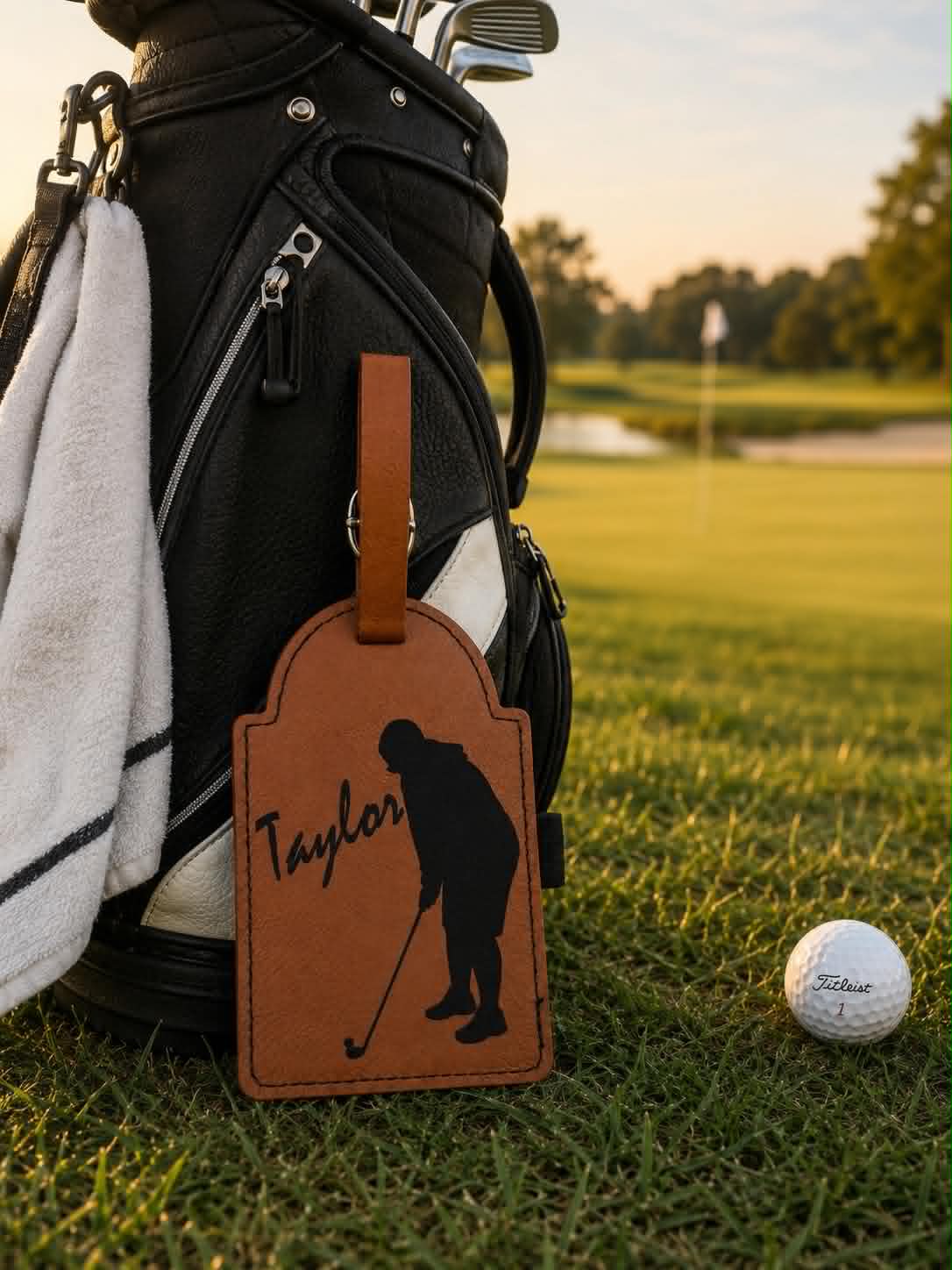 Leatherette Golf Bag Tag