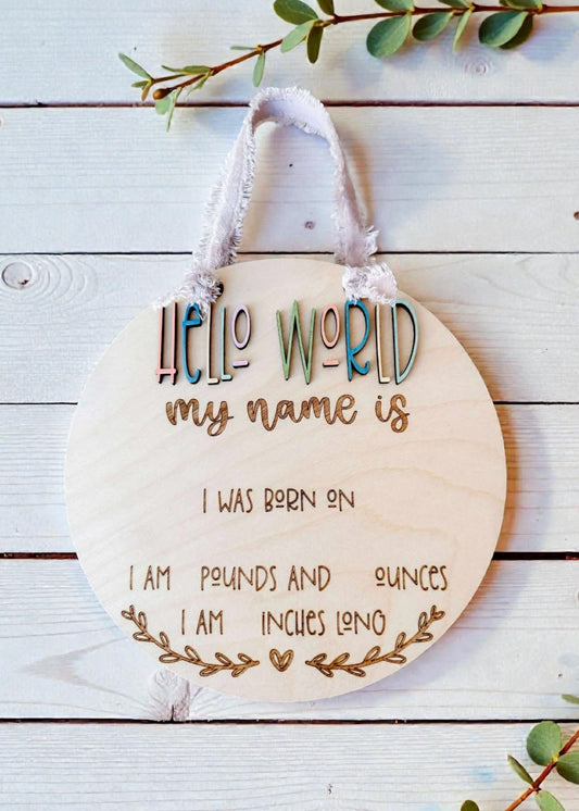 Baby Birth Announcement Sign