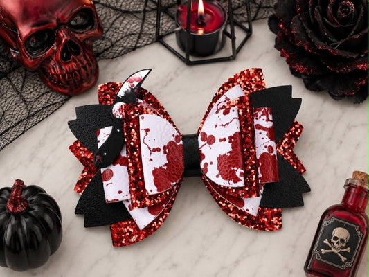 Blood Splatter Hairbow