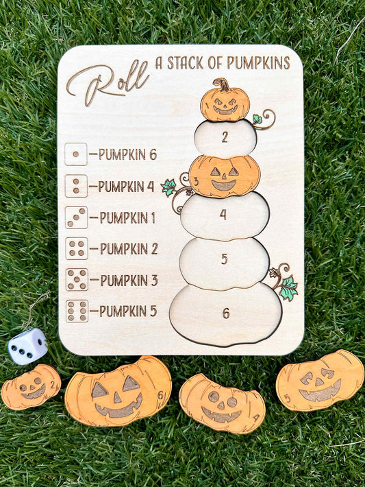 Roll-A-Stack Of Pumpkins Game