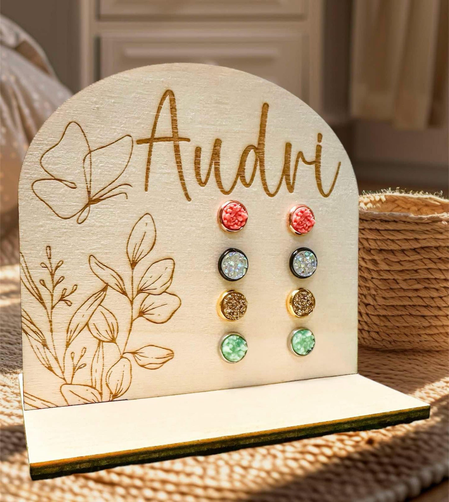 Personalized Earring Holder Stand