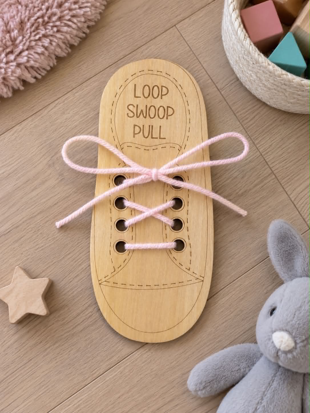 Shoe Tying Practice Board