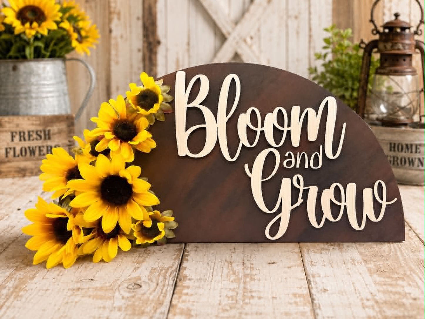 Bloom and Grow Decor Sign