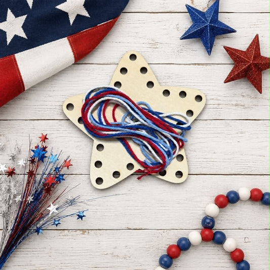 DIY Patriotic Yarn Star